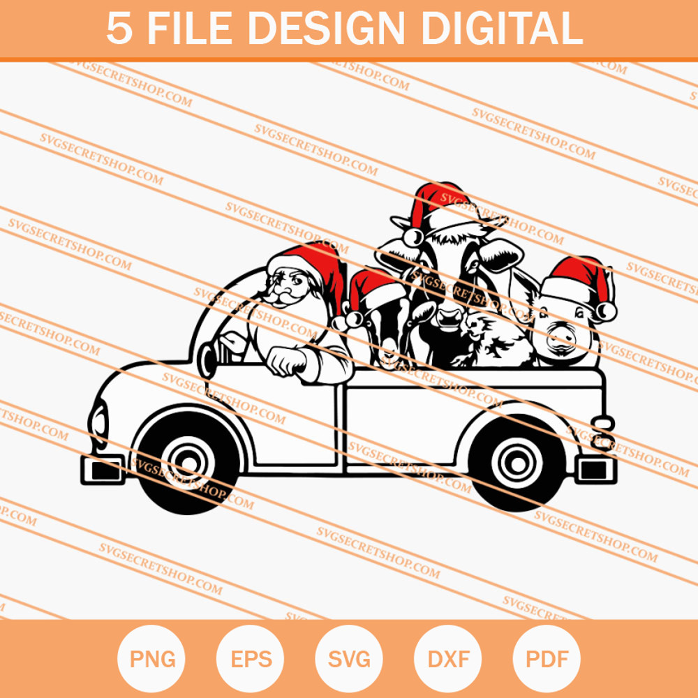 Christmas Farm SVG, Santa SVG, Christmas SVG, Animal SVG - SVG Secret Shop.jpg