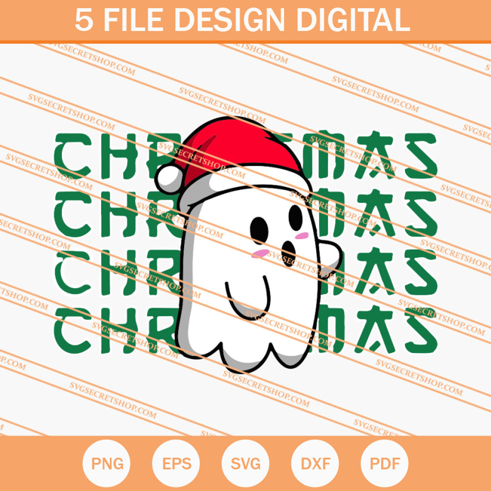 Christmas Ghost SVG, Ghost SVG, Christmas SVG, Horror SVG - SVG Secret Shop.jpg