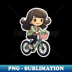 Kawaii bike commute - High-Resolution PNG Sublimation File - Stunning Sublimation Graphics