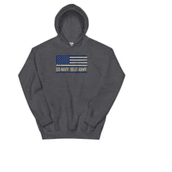 go navy beat army flag america's game sports football fan unisex hoodie