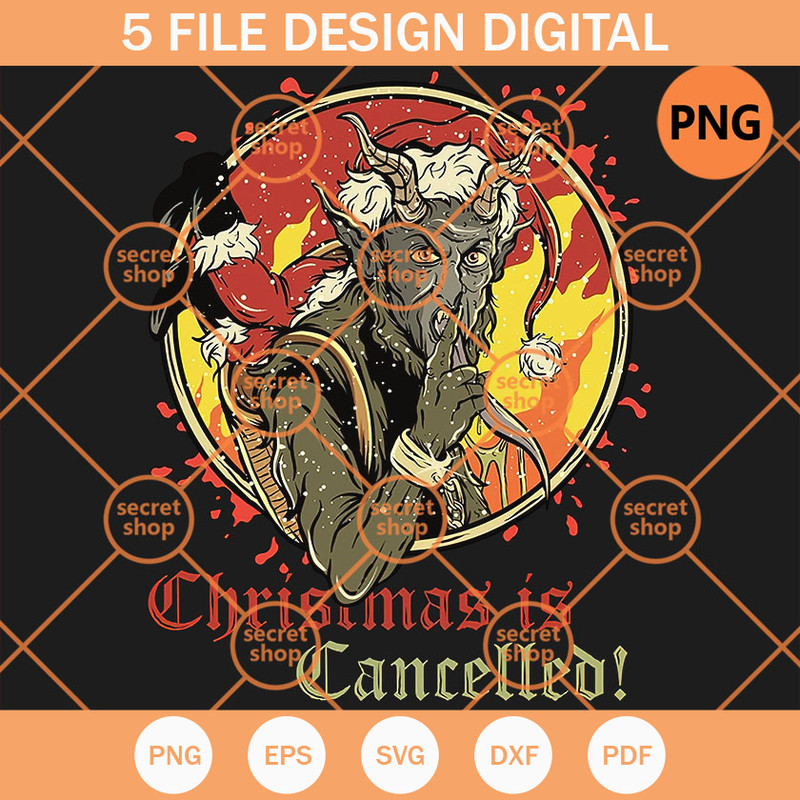 Christmas Is Cancelled PNG, Evil Character PNG, Santa Hat Christmas PNG - SVG Secret Shop.jpg