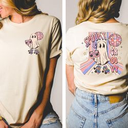spooky & groovy shirt, retro halloween shirt, spooky season t-shirt, vintage halloween shirt, witch shirt for women