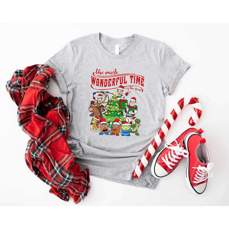 Toy Story Christmas Shirt, Toy Story Disney Christmas Sweater, Buzz Lightyear, Tree Rex, Woody, Jessie, Toy Story Shirt, Disney Christmas.jpg