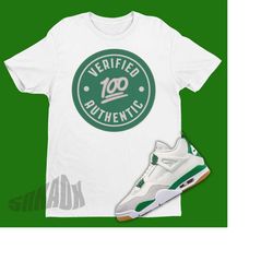 verified authentic air jordan 4 sb pine green sneaker matching shirt - retro 4 tee - sb pine green 4s tee shirt - jordan