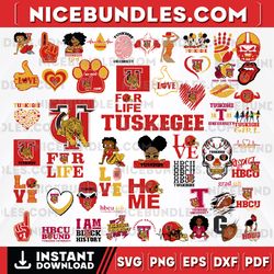 56 files tuskegee university team bundles svg, tuskegee university svg, hbcu team svg, mega bundle, designs, cricut, cut