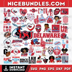 57 files delaware state team bundles svg, delaware state svg, hbcu team svg, mega bundle, designs, cricut, cutting file,