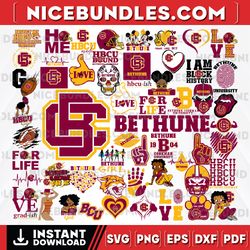 57 files bethune cookman team bundles svg, bethune cookman svg, hbcu team svg, mega bundle, designs, cricut, cutting fil