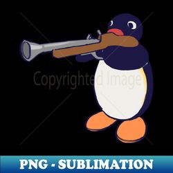 penguin with gun meme  pingu noot - Creative Sublimation PNG Download - Stunning Sublimation Graphics