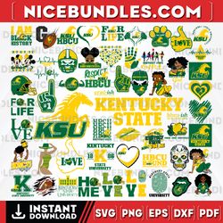 57 files kentucky state team bundles svg, kentucky state svg, hbcu team svg, mega bundle, designs, cricut, cutting file,