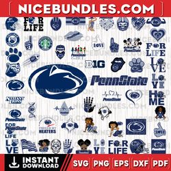 57 files penn state nittany lions team bundle svg, penn state nittany lions svg, ncaa teams svg, ncaa svg, png, dxf, eps
