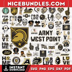 59 files army black kinght team bundle svg, army black kinght svg, ncaa teams svg, ncaa svg, png, dxf, eps, instant down