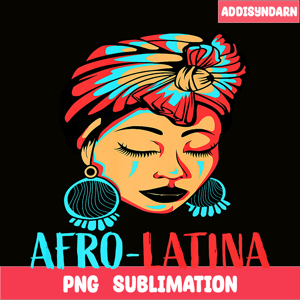 QUE301023141-Aftro Latina PNG, Natural Hair Queen PNG, Latin Woman PNG.png