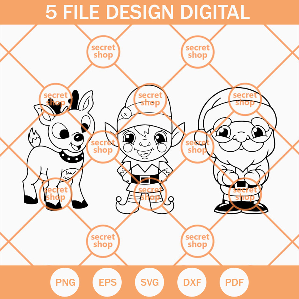 Christmas Symbols SVG, Christmas Character SVG, Santa Claus SVG, Merry Christmas SVG - SVG Secret Shop.jpg