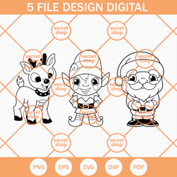 christmas symbols svg, christmas character svg, santa claus svg, merry christmas svg
