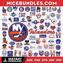 72 files new york islanders team bundles svg, new-york, new york islanders svg, nhl svg, nhl svg, png, dxf, eps, instant