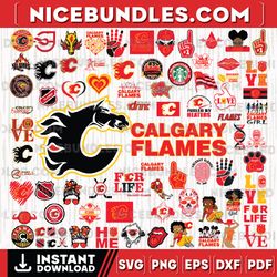 76 files calgary flames team bundles svg, calgary flames svg, nhl svg, nhl svg, png, dxf, eps, instant download-sport
