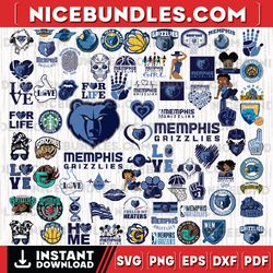 78 files memphis grizzlies team bundles svg, memphis grizzlies svg, nba teams svg, nba svg, png, dxf, eps, instant downl