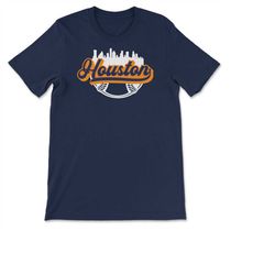 Houston Texas Baseball Downtown City Skyline Baseball Fan T-shirt, Sweatshirt & Hoodie