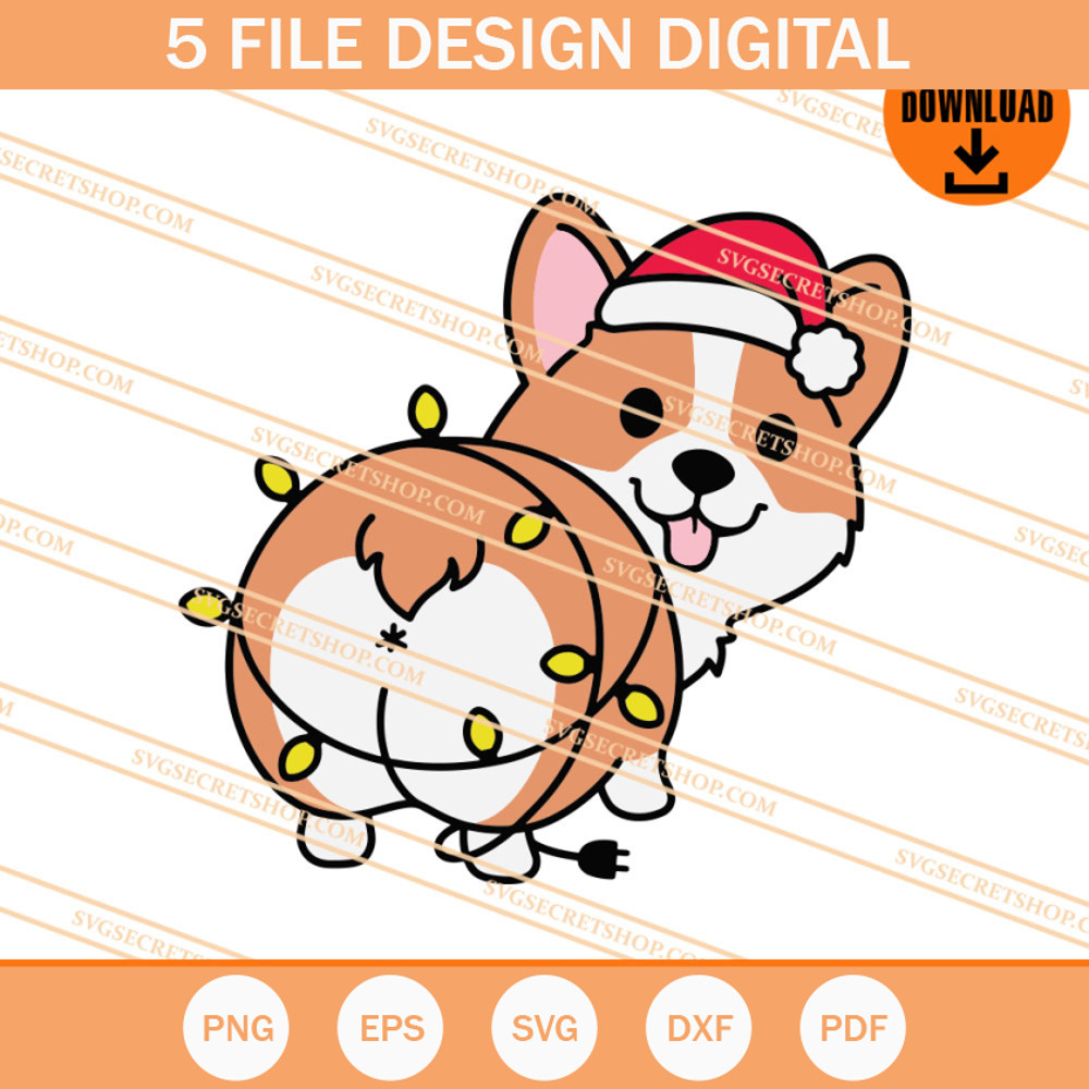 Corgi Christmas SVG, Christmas SVG, Corgi SVG, Animal SVG - SVG Secret Shop.jpg