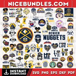 81 files denver nuggets team bundles svg, denver nuggets svg, nba teams svg, nba svg, png, dxf, eps, instant download-sp