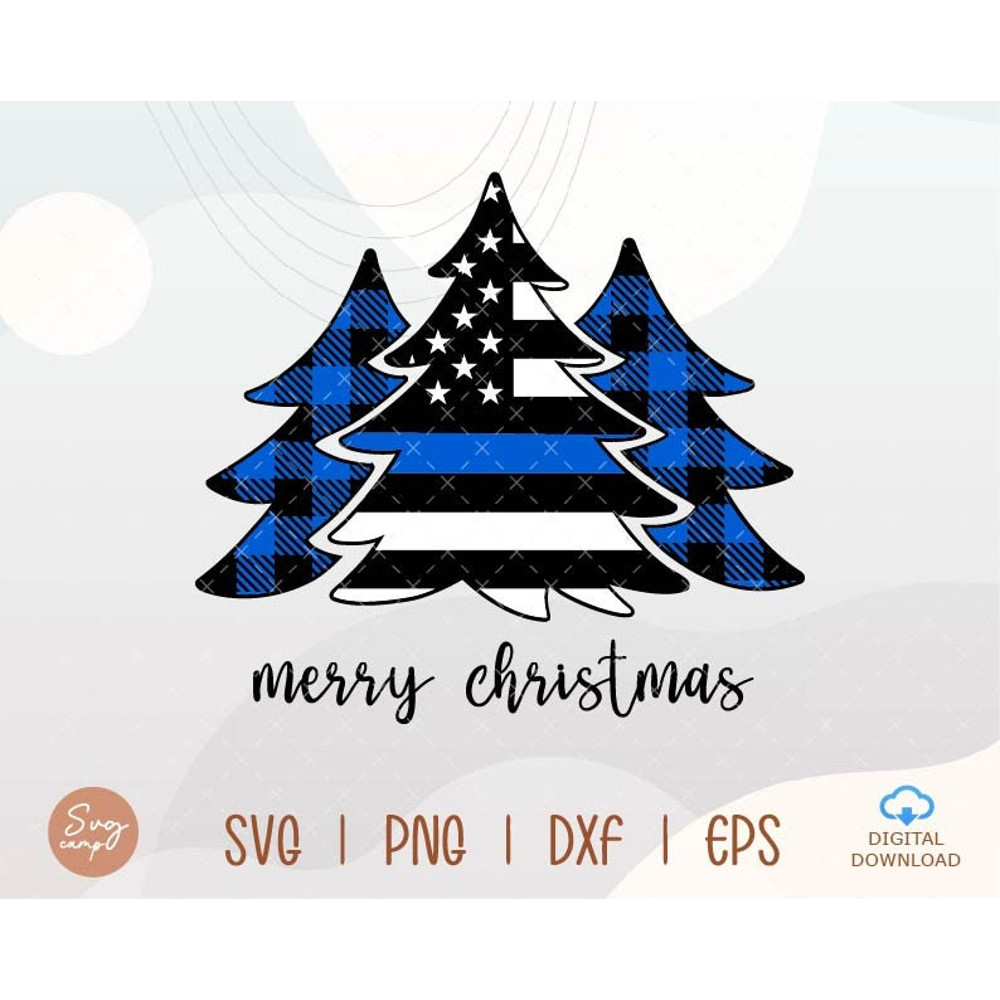 Blue Line Christmas Tree Svg, Police Officer Christmas Svg, Thin Blue Line Svg, Merry Christmas Svg, Christmas Tree Svg, Police Chistmas Svg.jpg