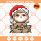 Cute Sloth Christmas PNG, Sloth Christmas Close Eyse PNG, Sloth Christmas Smiling PNG - SVG Secret Shop.jpg