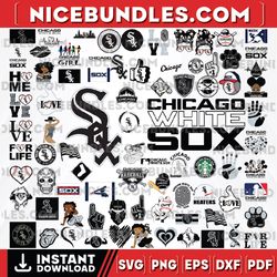 83 files chicago-white sox team bundles svg, chicago white sox svg, mlb svg, mlb team svg, mlb svg, png, dxf, eps, jpg,