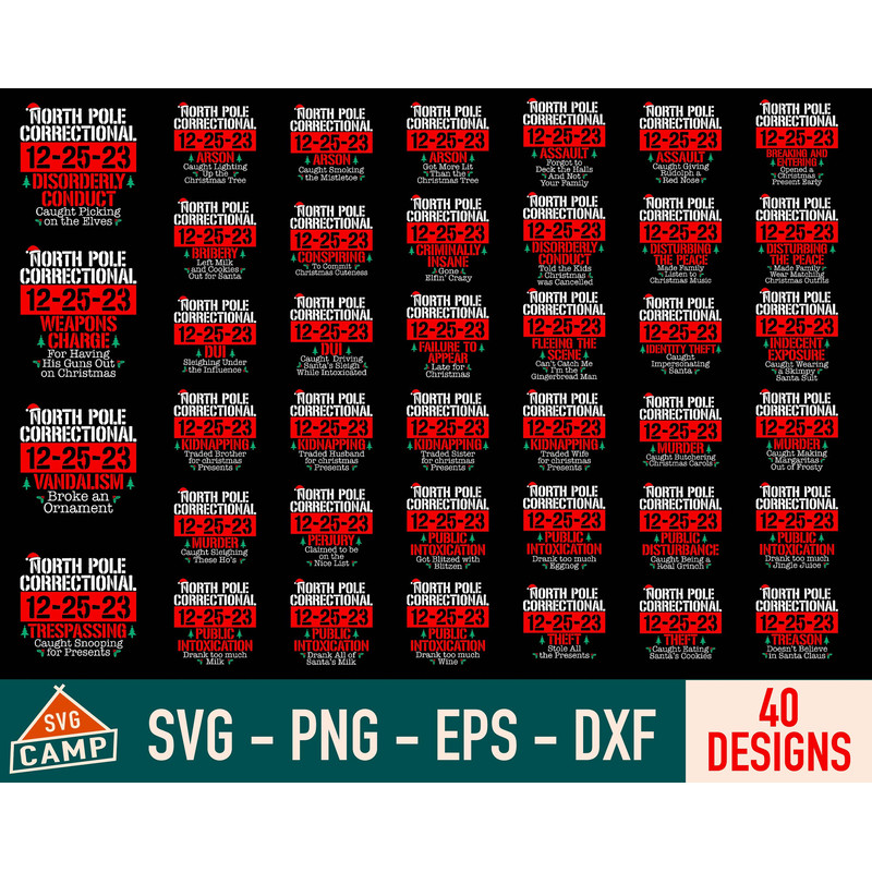 Christmas Family Svg Bundle, North Pole Correctional, Funny Family Christmas Svg, Family Christmas Svg, Family Christmas Shirts Svg.jpg