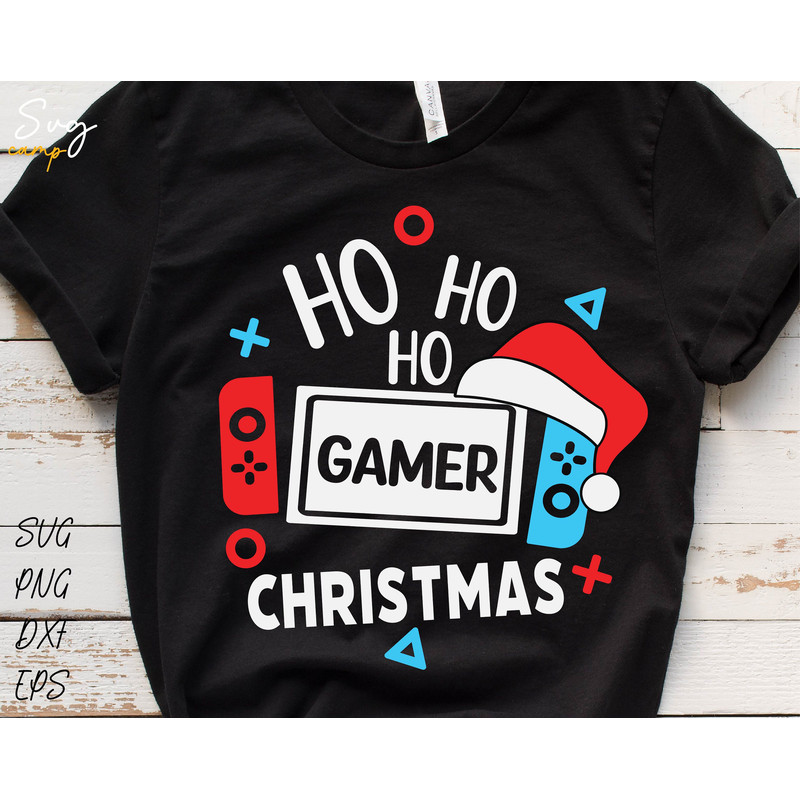 Christmas Gaming Shirt Svg, Gamer Christmas Svg, Ho Ho Ho Svg, Funny Holiday Svg, Christmas Kids Gamer Svg Digital File For Cricut &Png.jpg
