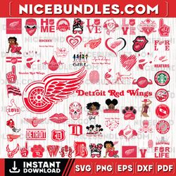 85 files detroit red wings team bundles svg, detroit red wings svg, nhl svg, nhl svg, png, dxf, eps, instant download-sp