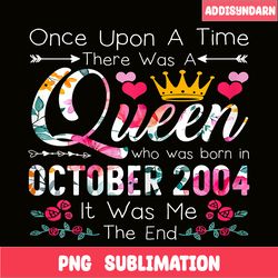 queen was born in october 2004 png, birthday girl png, happy birthday png