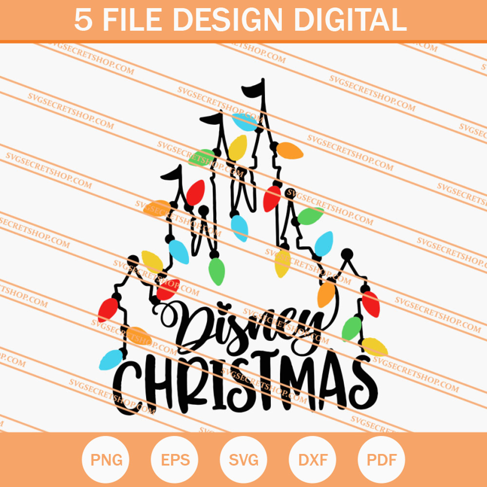Disney Castle Christmas SVG, Disney Castle SVG, Christmas SVG - SVG Secret Shop.jpg