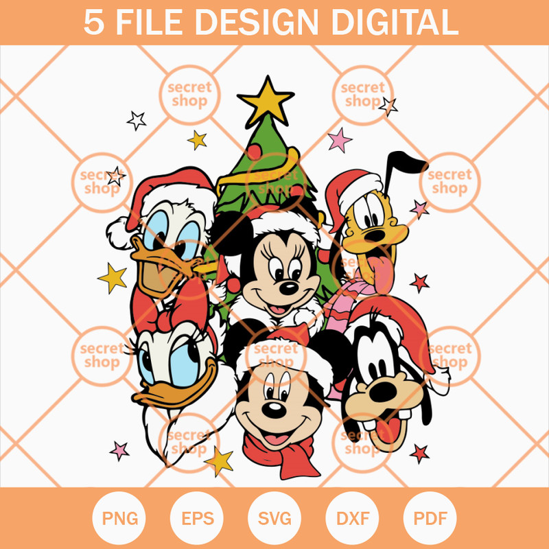 Disney Characters Christmas SVG, Disneyland Mickey Mouse SVG, Donald Duck And Friends SVG - SVG Secret Shop.jpg