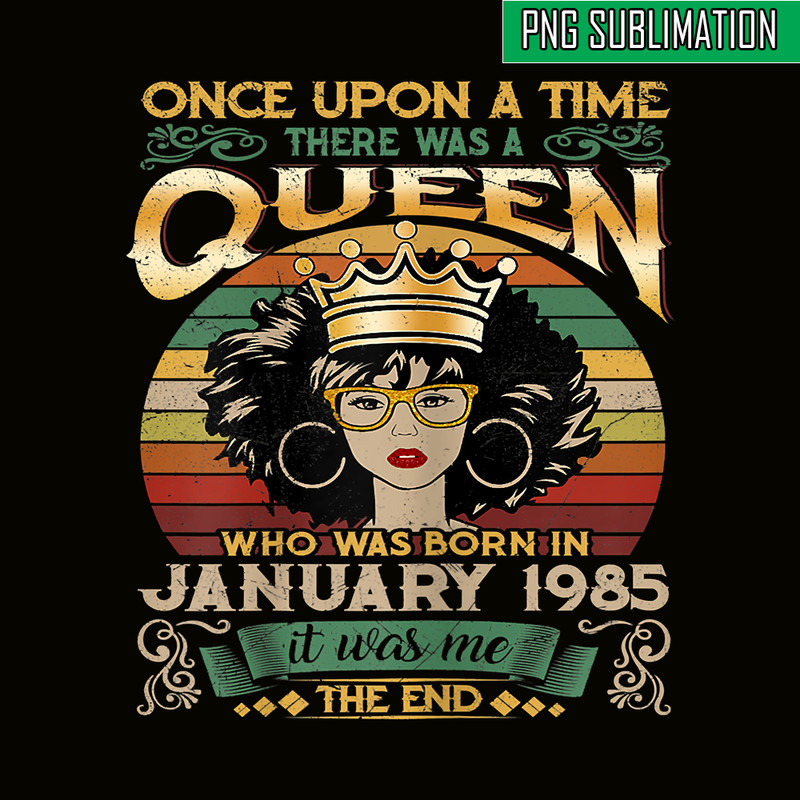 QUE30102338-Queen Was Born In January PNG, Birthday Girl PNG, Happy Birthday PNG.png