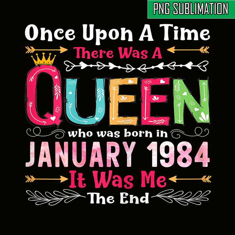 QUE30102340-Queen Was Born In January 1384 PNG, Birthday Woman PNG, Happy Birthday PNG.png