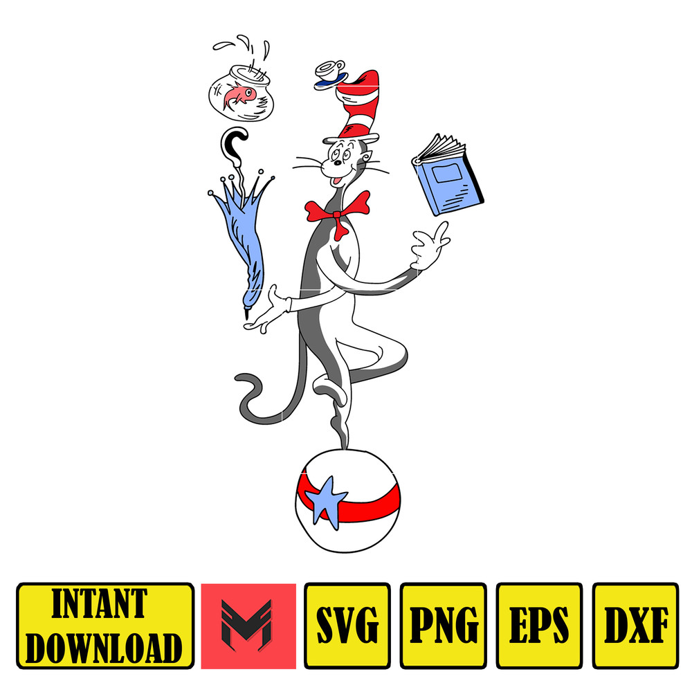 Dr Seuss Svg, Cat In The Hat SVG, Dr Seuss Hat SVG, Green Eggs And Ham Svg, Dr Seuss for Teachers Svg, Cricut, Thing Svg (609).jpg