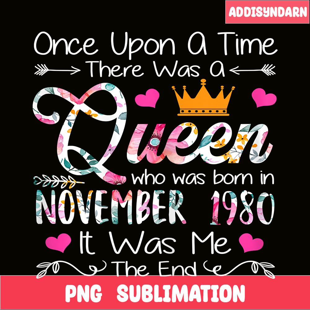 QUE30102345-Queen Was Born In November 1981 PNG, Happy Birthday PNG, Birthday Queen PNG.png