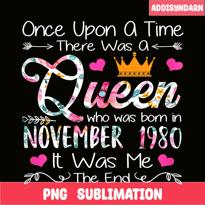 QUE30102345-Queen Was Born In November 1981 PNG, Happy Birthday PNG, Birthday Queen PNG.png