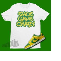 Shoe Game Crazy Shirt To Match Dunk Low Reverse Brazil - Retro Dunk Tee - Reverse Brazil Dunks Matching Shirt - Dunk SVG