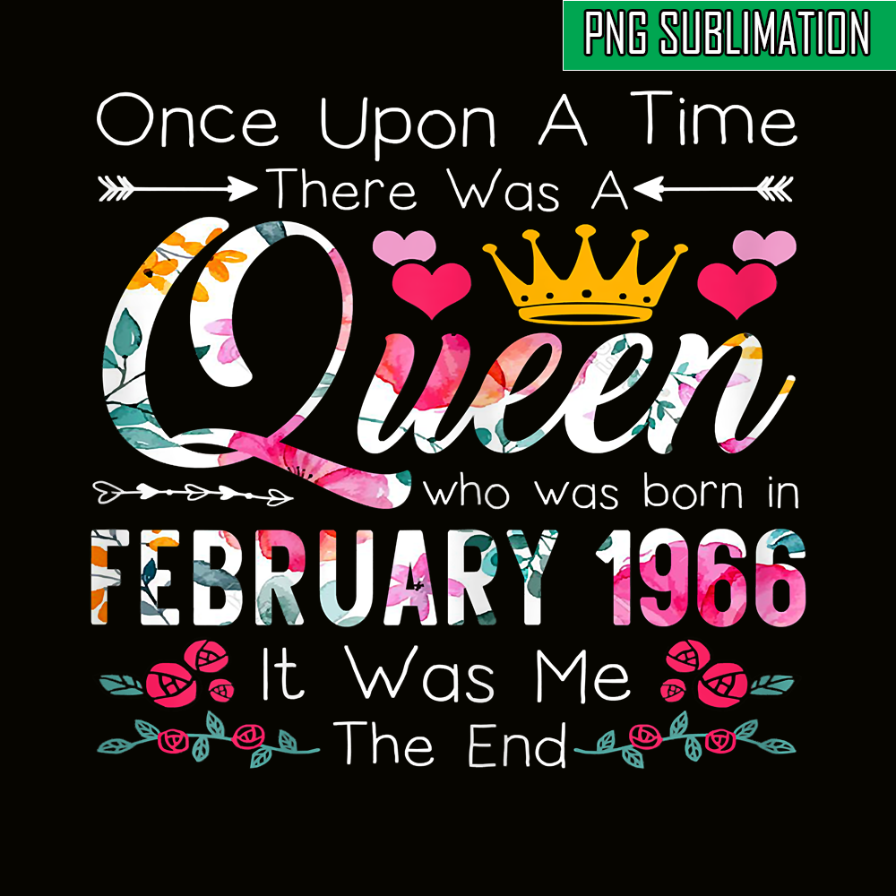 QUE30102371-Queen Was Born In February 1976 PNG, Happy Birthday PNG, Birthday Queen PNG.png