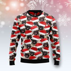 pug group awesome sweater, ugly christmas sweater for dog lovers