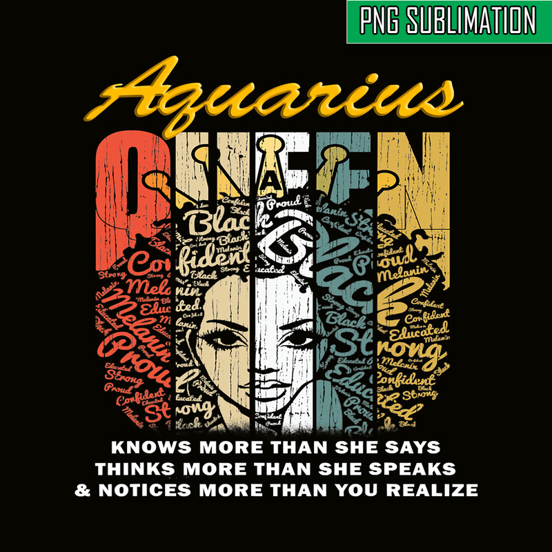 QUE31102321-Aquarious Black Queen PNG, Birthday Queen PNG, Happy Birthday PNG.png