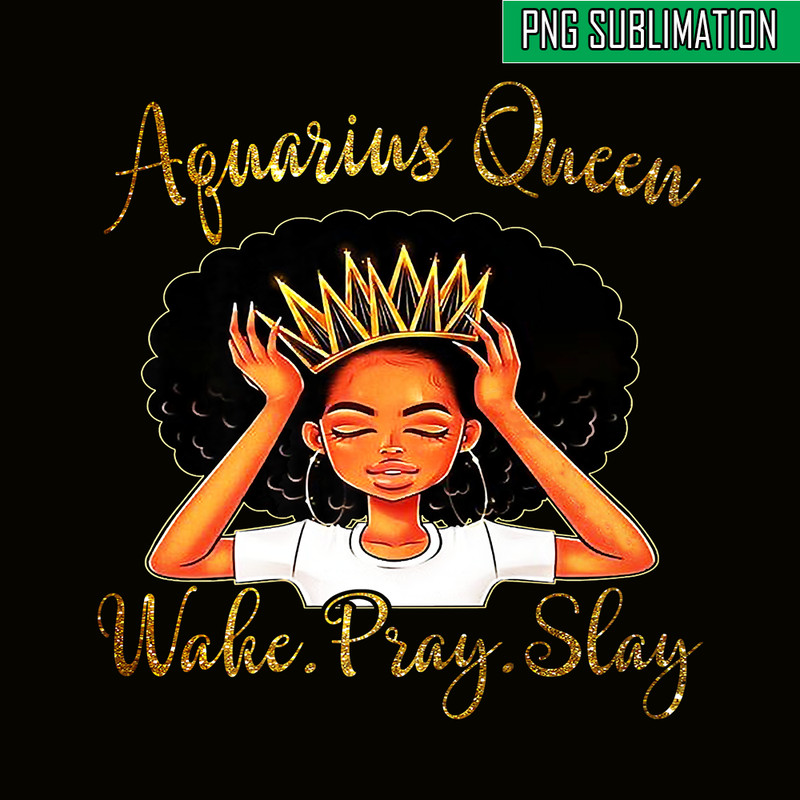 QUE31102324-Aquarious Angel PNG, Birthday Queen PNG, Happy Birthday PNG.png