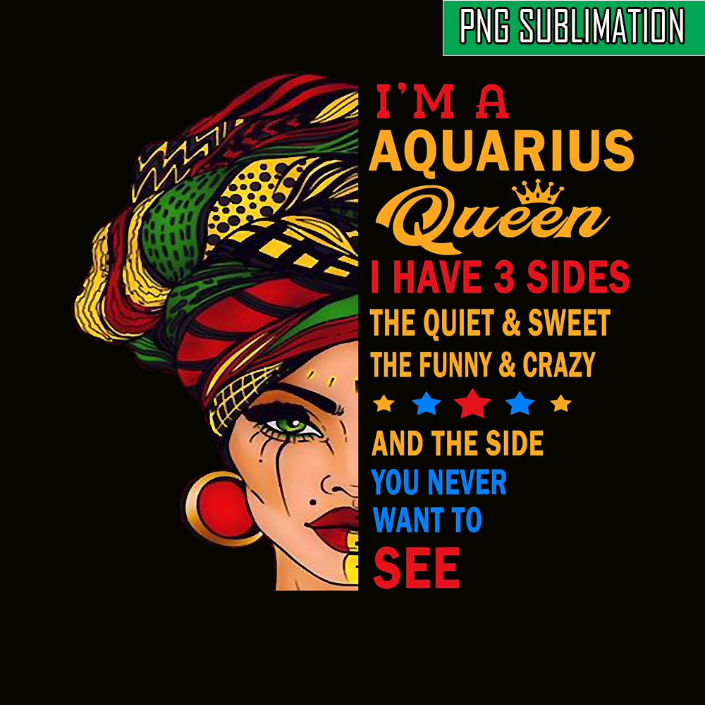 QUE31102325-Aquariuos Quotes PNG, Birthday Queen PNG, Happy Birthday PNG.png