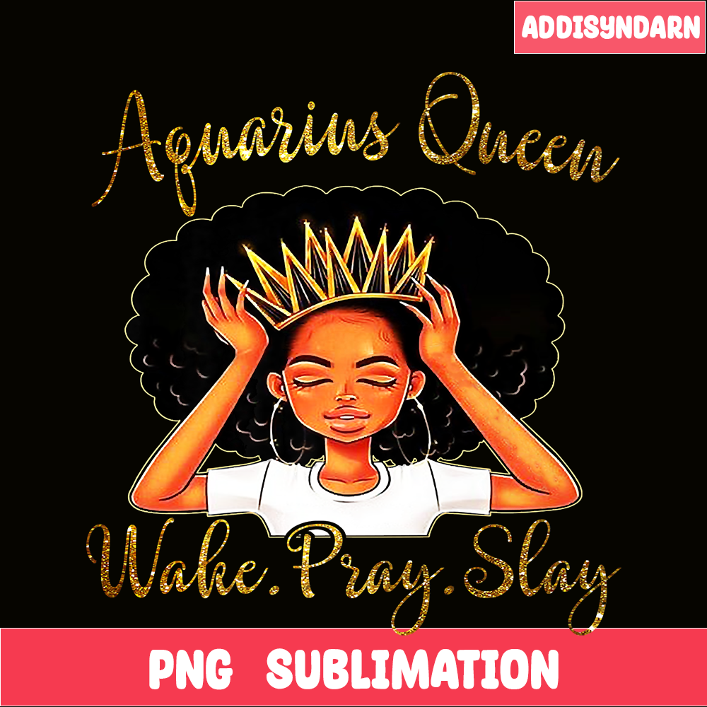 QUE31102324-Aquarious Angel PNG, Birthday Queen PNG, Happy Birthday PNG.png