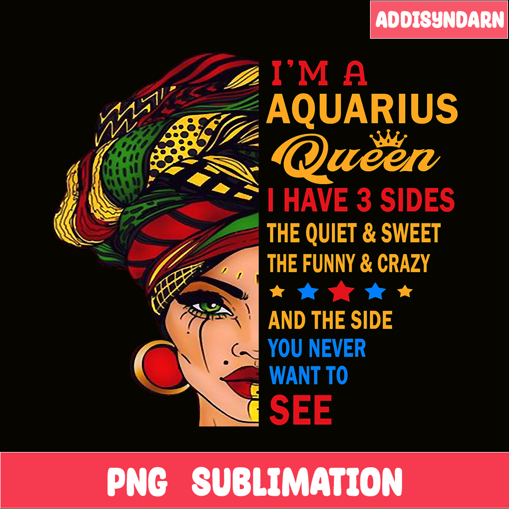 QUE31102325-Aquariuos Quotes PNG, Birthday Queen PNG, Happy Birthday PNG.png
