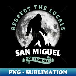 San Miguel California Bigfoot Night Walk Retro - PNG Transparent Digital Download File for Sublimation - Defying the Norms