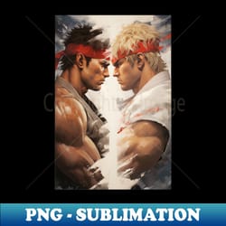 ken vs ryu street fighter design - instant sublimation digital download - bring your designs to life