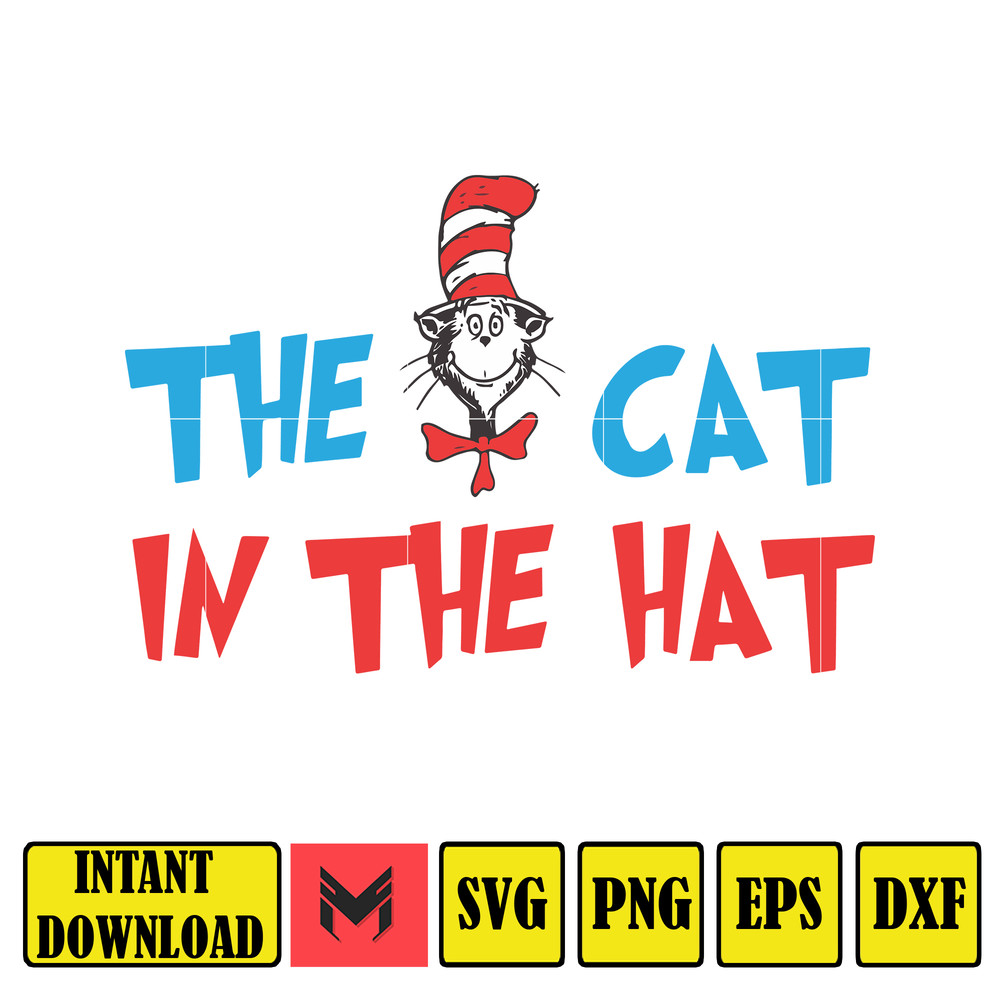 Dr Seuss Svg, Cat In The Hat SVG, Dr Seuss Hat SVG, Green Eggs And Ham Svg, Dr Seuss for Teachers Svg, Cricut, Thing Svg (741).jpg