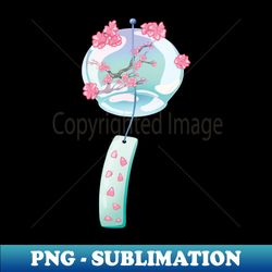 Sakura Wind Chime - Png Transparent Sublimation Design - Instantly Transform Your Sublimation Projects